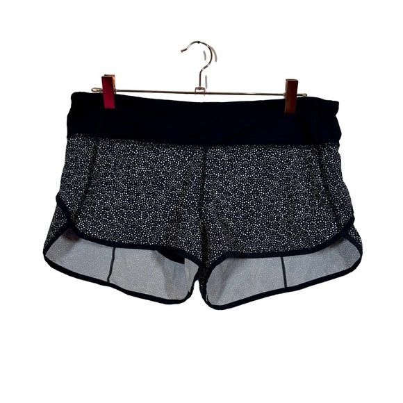 Lululemon Speed Short 4-way Stretch 2.5" Freckle Flower Black White/Black W7A19S - Picture 7 of 13